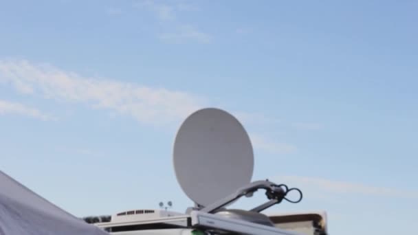 Трансляція Технології Супутникового Телебачення — стокове відео