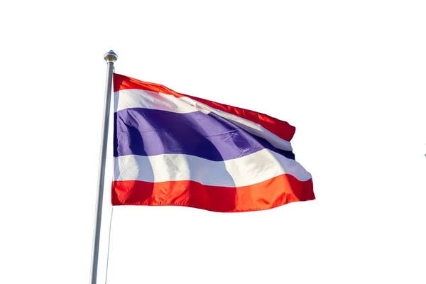 Thailand Flagga Isolerad Bakgrund Nationella — Stockfoto