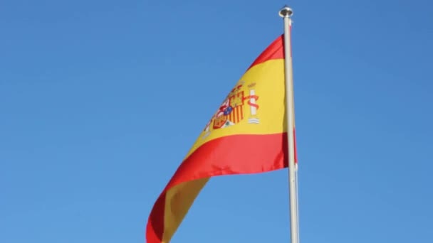 Spanya Bayrağı Sembolü Hükümet Vatansever — Stok video