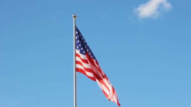 Bandera Puesta Del Sol America Nacional — Vídeo de stock