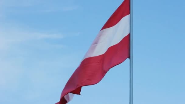 Austria Flag Travel National Resort — Stock Video