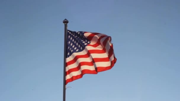 Flaga Zrobić Ameryka Wielki Ponownie Tekst — Wideo stockowe