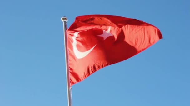 Відвідати Прапор Туреччини Подорожі Туризм Текст — стокове відео