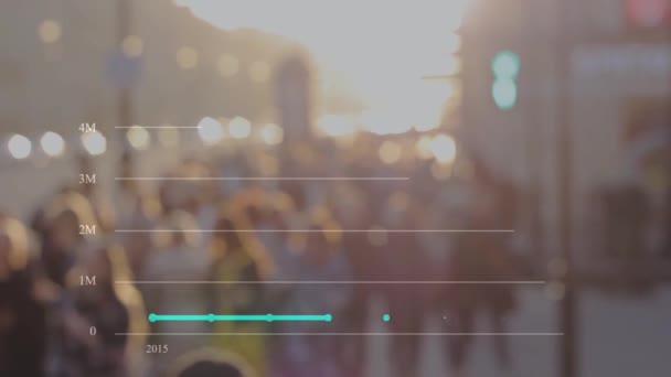 Samhälle Statistik Sjökorts Diagram Publik — Stockvideo