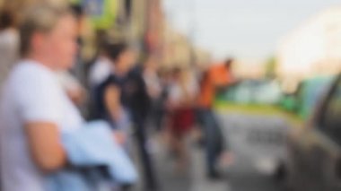 kalabalık taksi yaya geçidi sokak meşgul