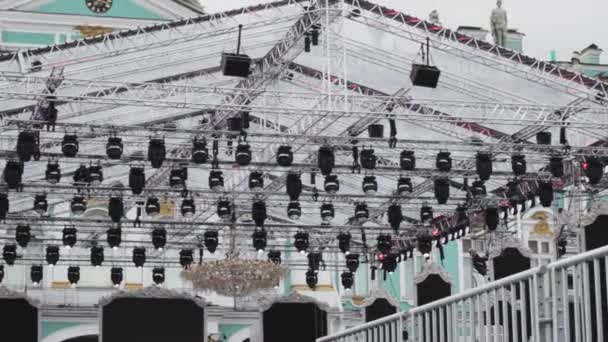 Palco Luzes Concerto Festival Entretenimento — Vídeo de Stock