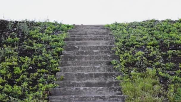 楼梯天堂石步神秘 — 图库视频影像