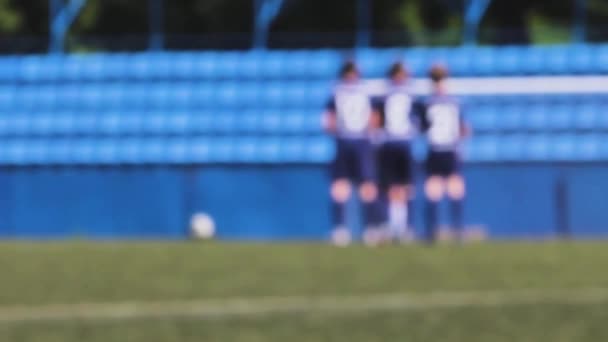 Futebol Futebol Livre Pontapé Defesa — Vídeo de Stock