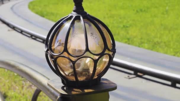 Lamp Ronde Vintage Design Glas — Stockvideo