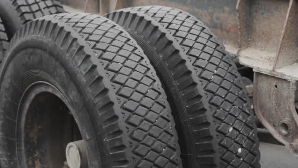 Lkw Reifen Räder Transportindustrie — Stockvideo