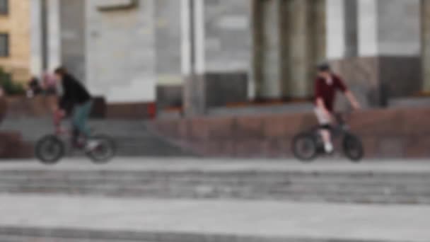 Bmx Skoki Rower Miejski Freestyle — Wideo stockowe