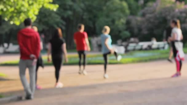 Sportpark Felnőtt Egészséges Csapat — Stock videók