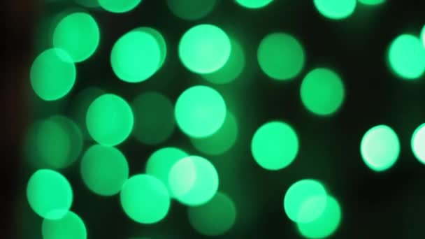 Lumières Nuit Fond Vert Flou — Video