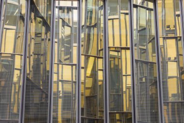 mimari aynalı sarı duvar arka plan