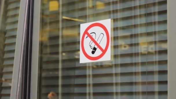 Відсутність Символьного Фону Знака Куріння — стокове відео