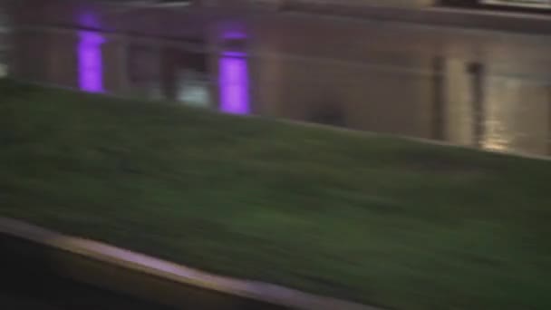 vue de la fenêtre route nuit 