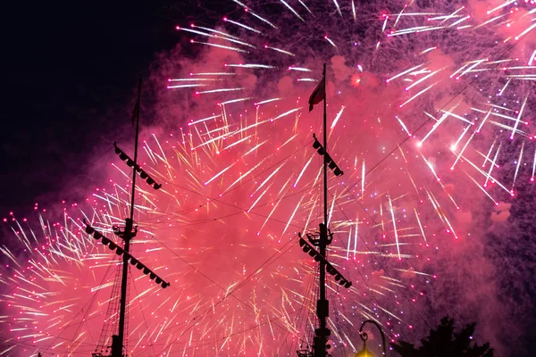 fireworks ship  background festival celebration