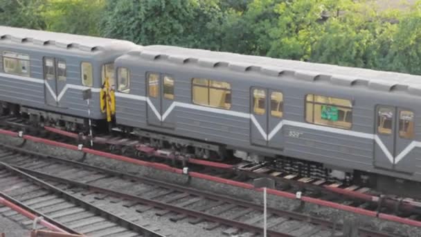 Metrô Metrô Trem Transporte Movimento Eletricidade — Vídeo de Stock