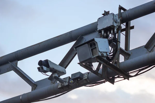 Radar Velocidad Límite Cámara Sistema Tráfico — Foto de Stock