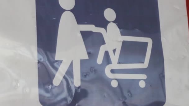 Teken Moeder Met Baby Familie Pictogram — Stockvideo