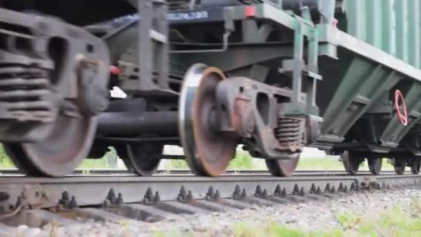 Nákladní Vlak Vozy Nákladní Železniční Doprava — Stock video