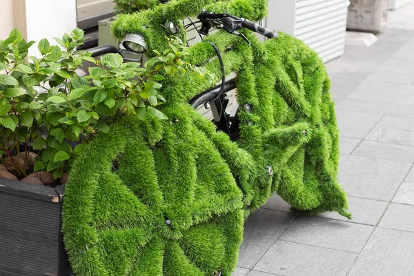 eco bike green grass concept nature ecology transportation