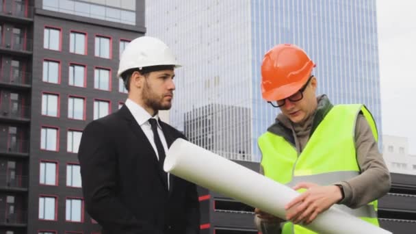 Ingeniero Constructor Juran Conflicto Acuerdo Problema Retrabajo — Vídeo de stock