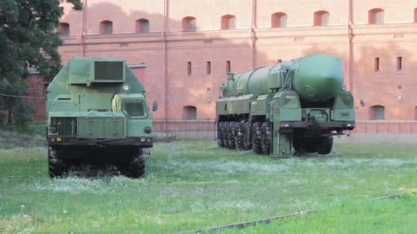 Tecnología Topol Fuerzas Máquina Militar — Vídeo de stock