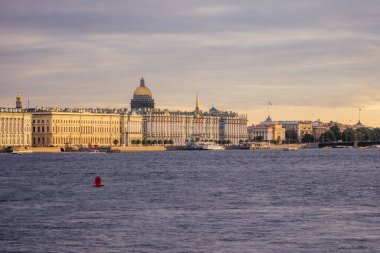 Sunset Saint Petersburg Avrupa Tarihi Keşiş Müzesi St. Isaac 'ın Yazı