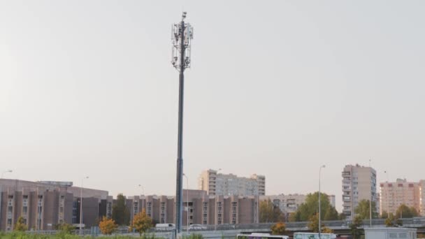 Tour Cellulaire Sans Fil Émetteur Connexion Micro Ondes Téléphone Signal — Video