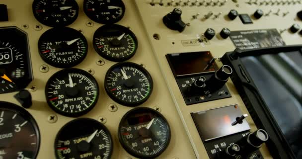 Binnenaanzicht Van Moderne Cockpit Jet — Stockvideo