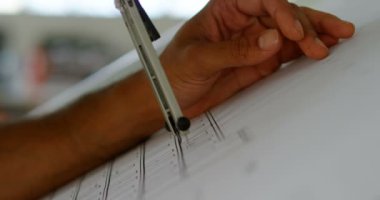 4 k ofisinde çalışan mimar Close-up