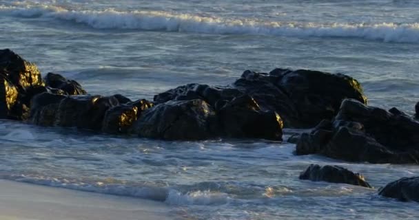 Mooie Golven Zee Bij Strand — Stockvideo