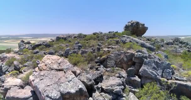 Dağ Taş Doğa Cape Town Afrika Ile Güzel Manzara Havadan — Stok video