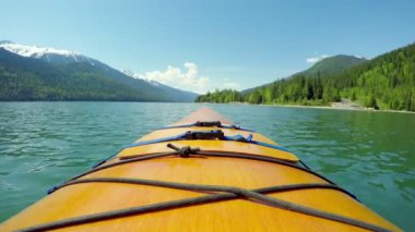 Banff National Park, Amerika Birleşik Devletleri river suda kayık tekne kürek