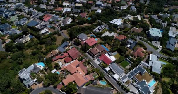 Letecký Pohled Moře Město Slunečného Dne Kapské Město Jižní Afrika — Stock video