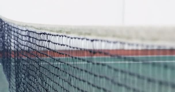 Крупним Планом Мережі Тенісному Корті — стокове відео