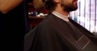 Penye Kuaför saç kuaför dükkanında 4 k mans