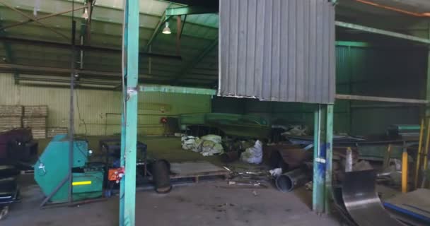Drone Tiro Peças Metal Scrapyard — Vídeo de Stock