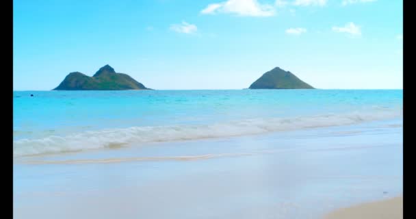 Belle Plage Mer Avec Des Vagues Ondulantes — Video