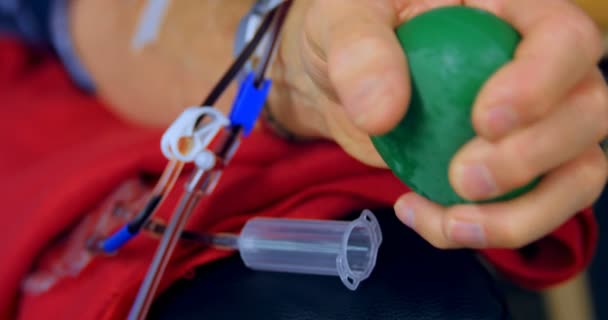 Komuta Sizde Kan Bankası Kan Bağış Orta Bölümünde — Stok video