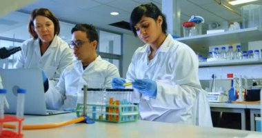 Laboratuvarda deneme bilim ekibi 