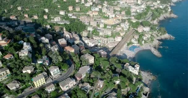 Vue Aérienne Belle Ville Près Mer — Video