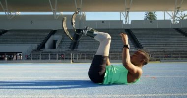 Engelli koşu parkuru, spor mekan 4 k üzerinde egzersiz spor