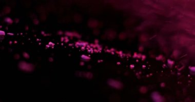 Yakın çekim yapay hareketli kar yerdeki 4k