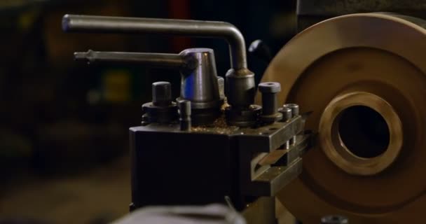 Κινηματογράφηση Πρώτο Πλάνο Της Μηχανής Και Εργαλεία Εργαστήριο — Αρχείο Βίντεο