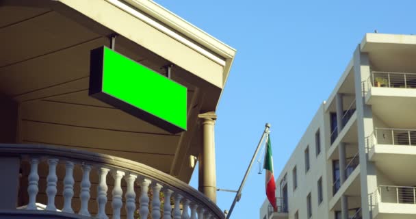 Accaparramento Led Sul Balcone Visualizzazione Schermo Verde Led Accumulando — Video Stock