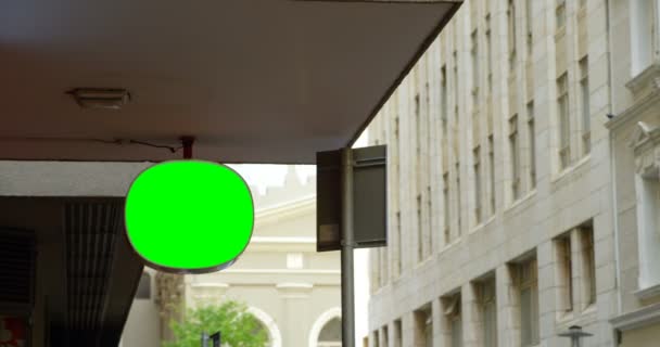 Llevó Acaparamiento Bajo Techo Del Edificio Pantalla Verde Acaparamiento — Vídeos de Stock