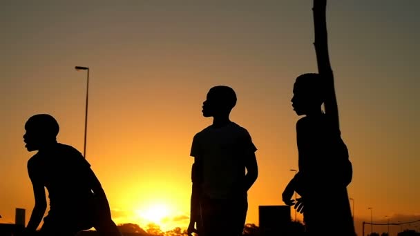 Players Playing Football Ground Players Playing Together — Stock Video