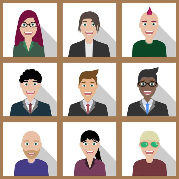 Bir grup insan, ofis çalışanları.